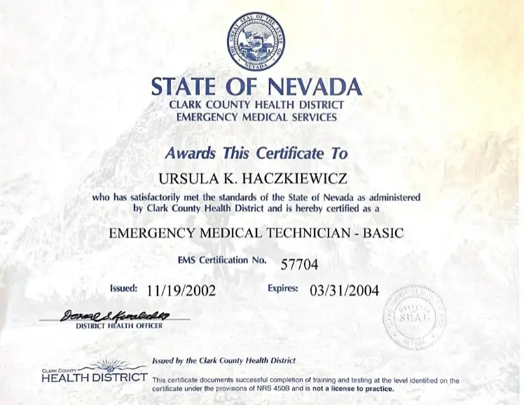 EMT II Certification