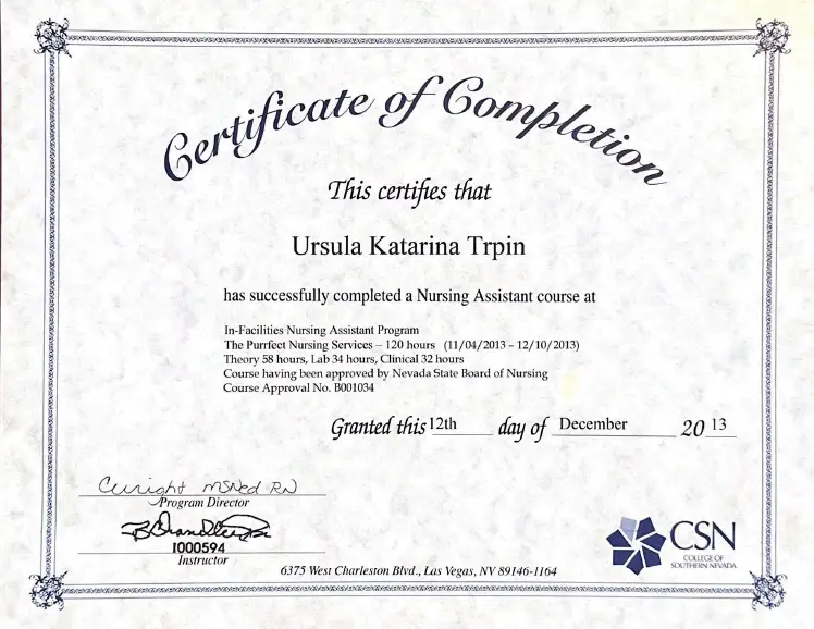 Nursing Assistant Certification