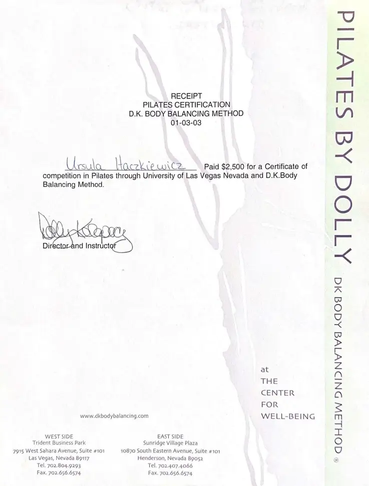Pilates Dolly Certification