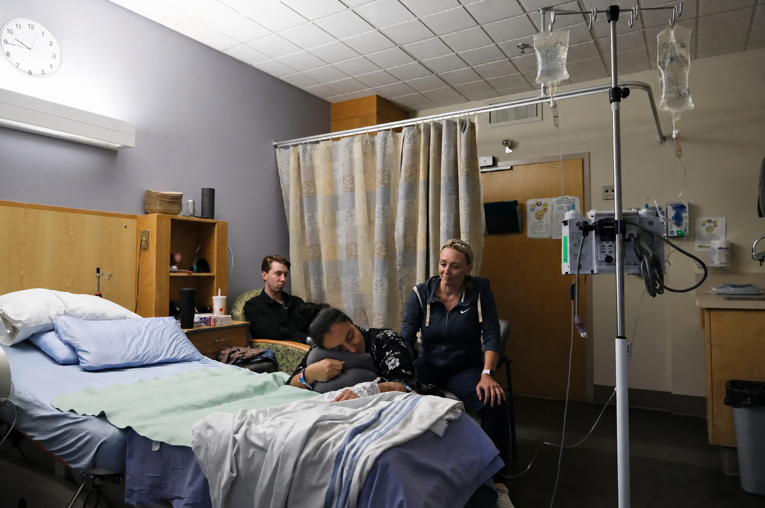 Ursula supporting a mother during active labor